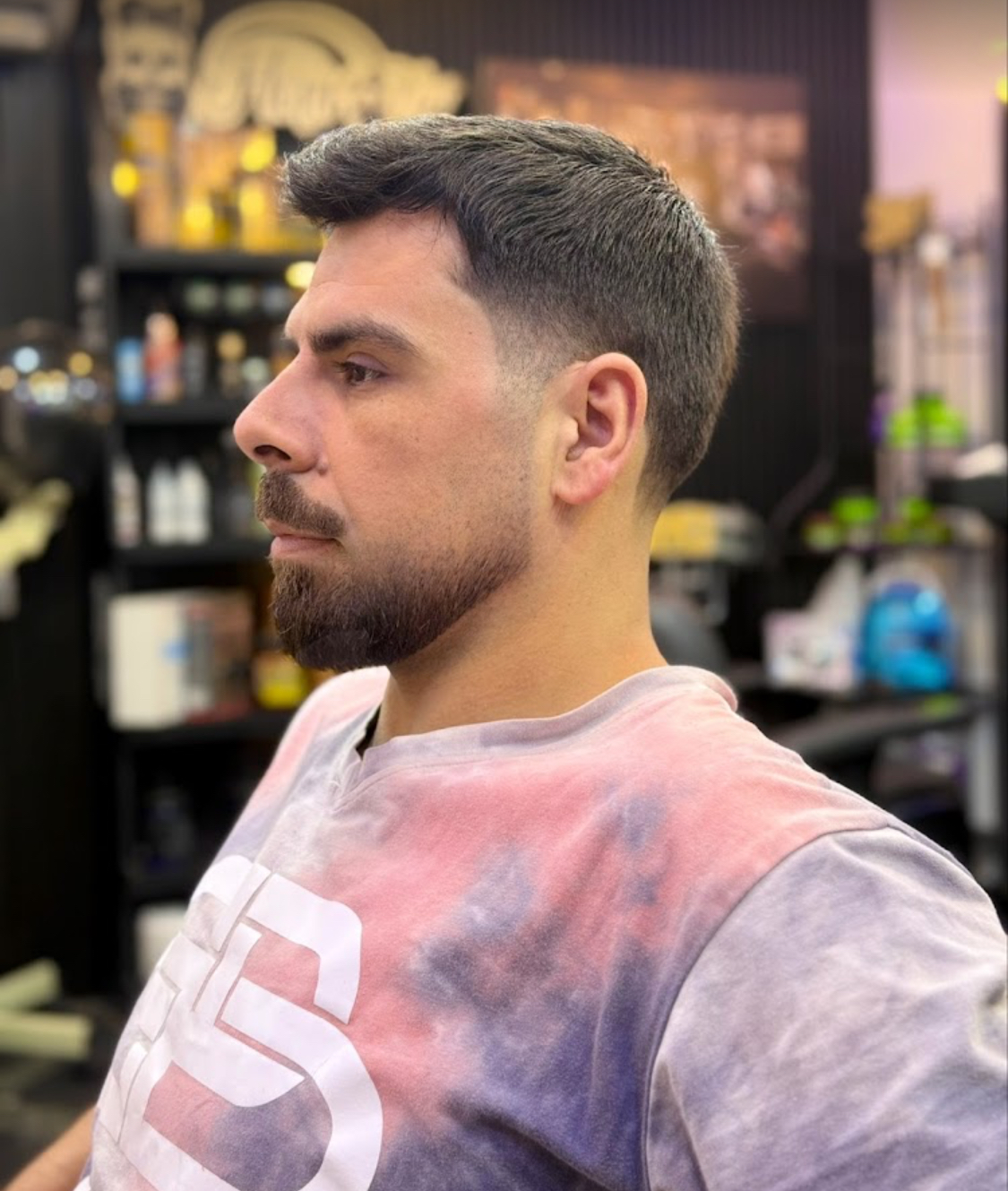 Haircut and beard styling